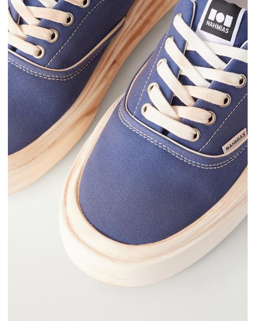 NAHMIAS Blue Ollie Cotton-Canvas Sneakers for men