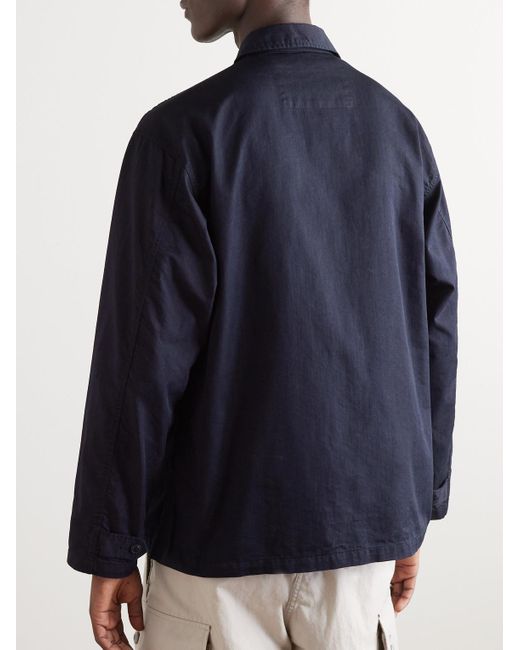 Blue Blue Japan Blue Indigo-dyed Cotton-blend Cargo Shirt for men