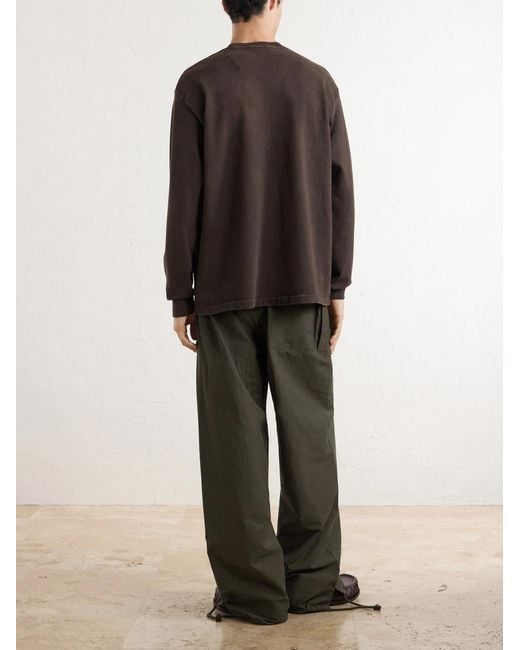 A.PRESSE Brown Cotton-Jersey T-Shirt for men