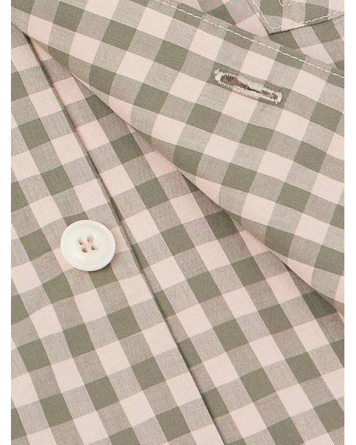 Nicholas Daley Natural Gingham Cotton Shirt for men