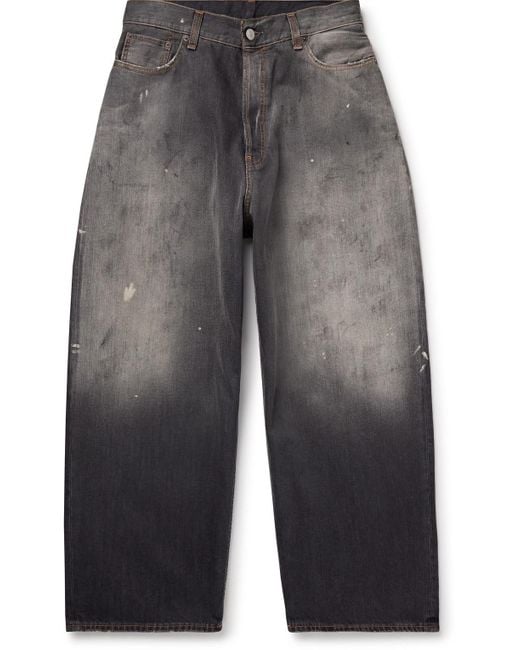 Acne Studios 2023M Wide-Leg Distressed Paint-Splattered Acne Studios 2023M Wide-Leg Distressed Paint-Splattered