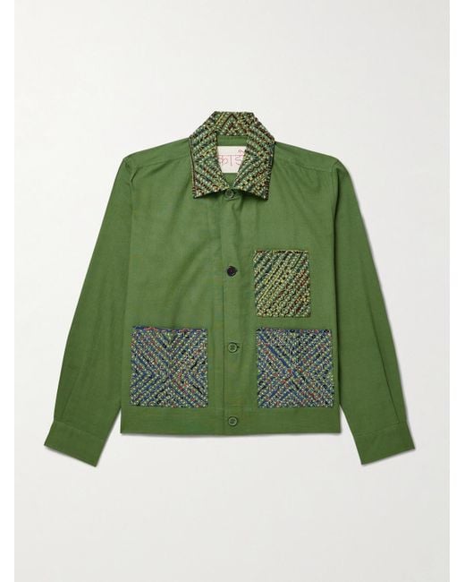 Overshirt di Kardo in Green da Uomo