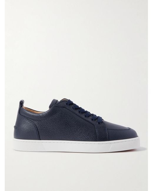Christian Louboutin Blue Rantulow Full-grain Leather Sneakers for men