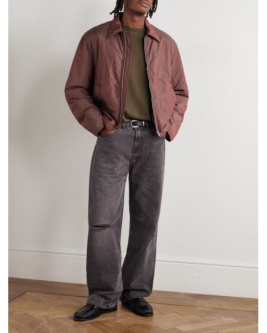Our Legacy Red Slight Iridescent Shell Jacket for men