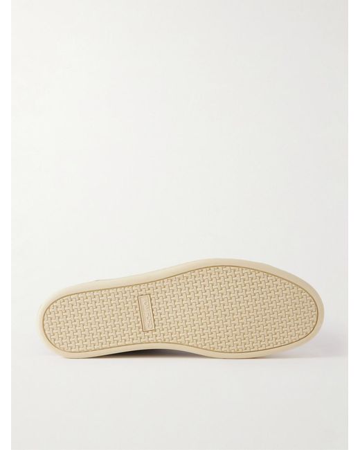 Tom Ford Brown Warwick Perforated Leather Sneakers for men
