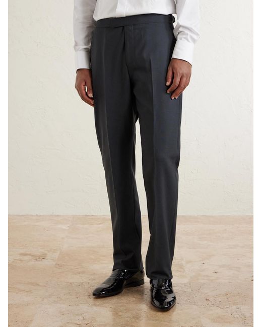 Favourbrook Blue Dalton Slim-fit Straight-leg Stretch-wool Tuxedo Trousers for men