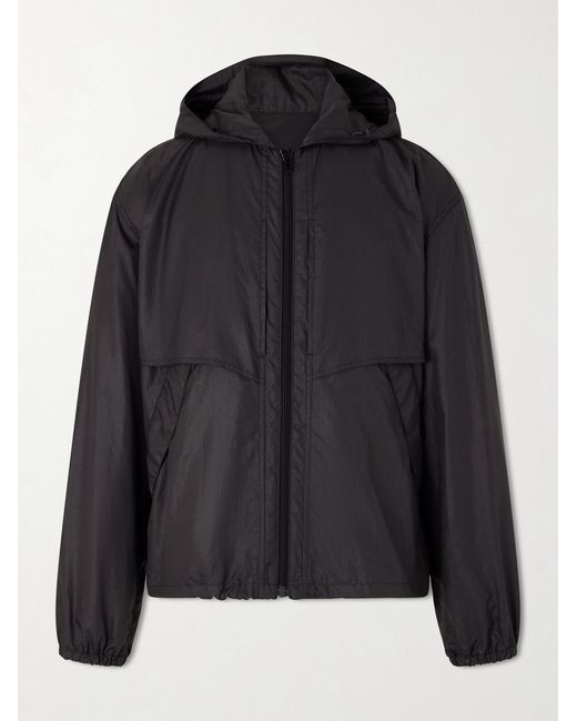Lemaire Black Shell Hooded Jacket for men