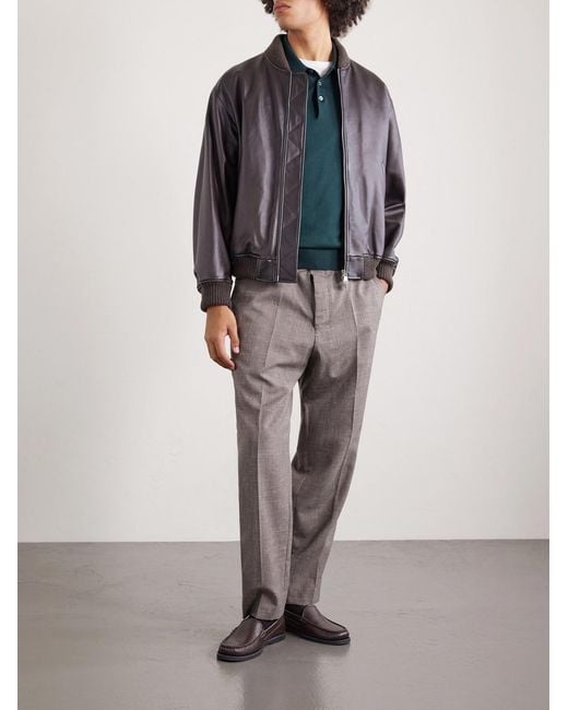 Dunhill Blue Slim-fit Cotton And Mulberry Silk-blend Polo Shirt for men