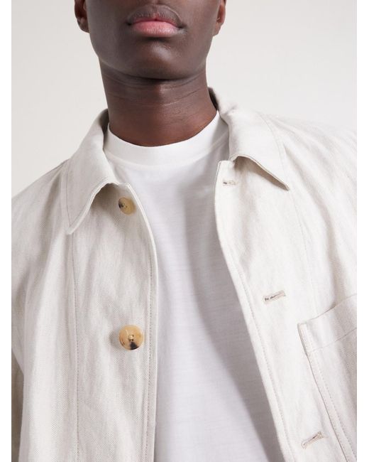 Zegna White Cotton And Silk-blend Jersey T-shirt for men