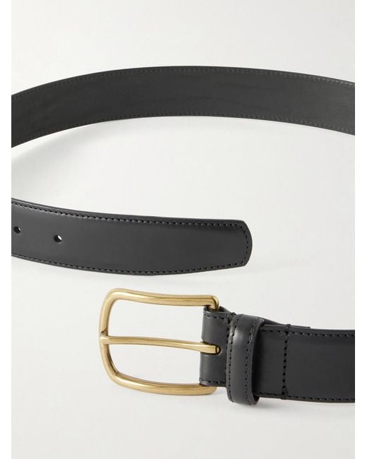 Officine Creative Black 4Cm Leather Belt for men