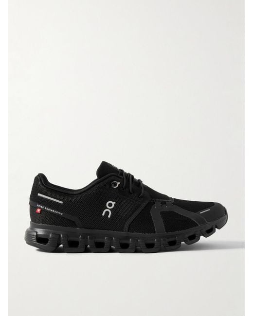 On Shoes Cloud 6 Slip- Sneakers aus Mesh mit Gummibesatz in Black für Herren