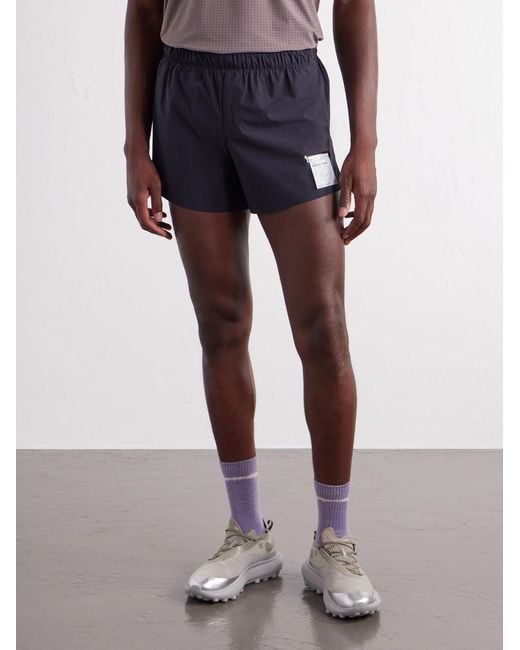 Satisfy Blue Distance Straight-Leg Logo-AppliquÉD 2.5&Quot; Justice&Trade; Shorts for men
