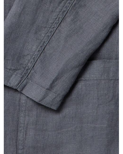 Hartford Gray Jobby Pat Unstructured Linen Blazer for men