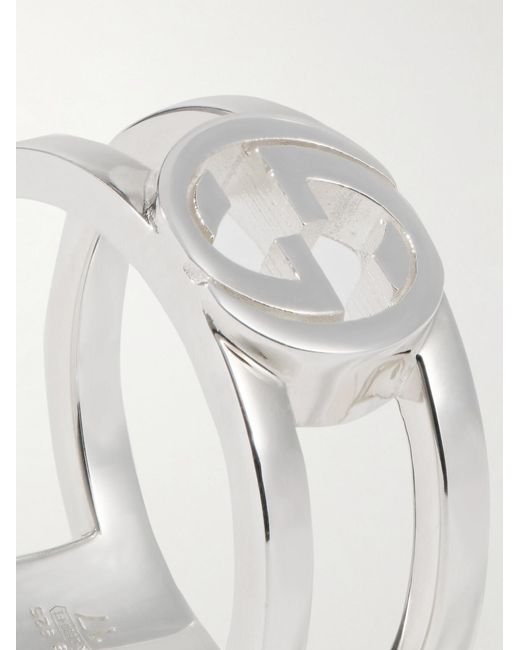 Gucci White Sterling Ring for men