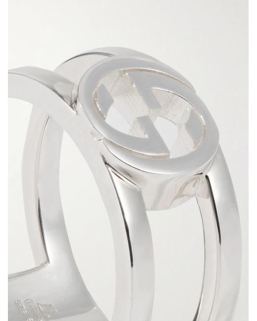 Gucci White Sterling Silver Ring for men