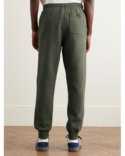 Hartford Green Tapered Cotton-Jersey Sweatpants for men