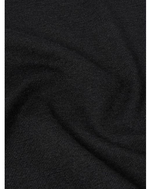 Gabriela Hearst Black Stendhal Merino Wool Polo Shirt for men