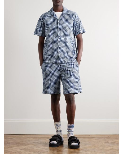 Noma T.D Blue Checked Cotton-Flannel Shirt for men