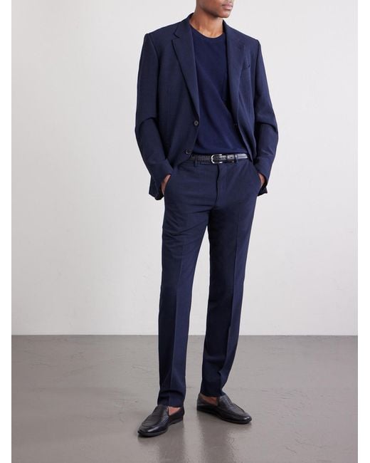 Zegna Blue Straight-leg Wool for men