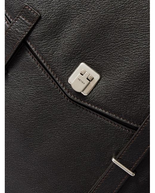 Metier Black Rider Full-Grain Leather Backpack for men