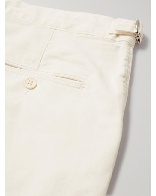 Orlebar Brown Natural Bulldog Slim-Fit Cotton-Blend Twill Shorts for men