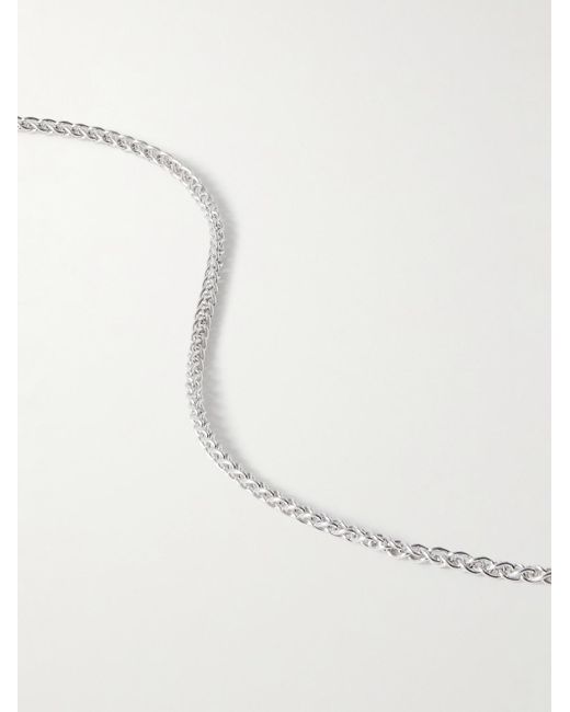 Tom Wood Natural Spike Rhodium-plated Chain Bracelet for men