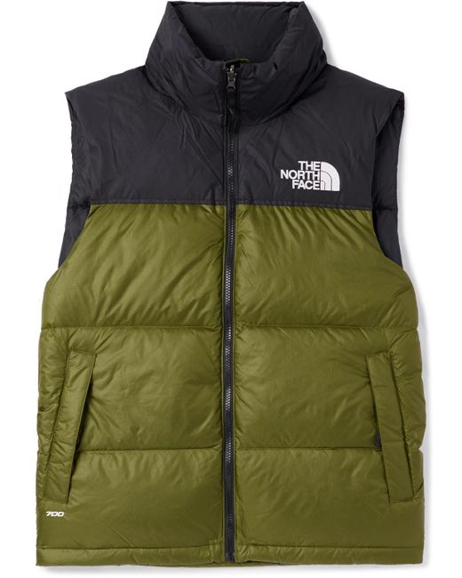 The North Face Green 1996 Retro Nuptse Quilted Shell Hooded Down Gilet for men