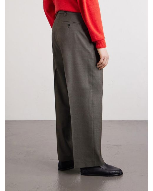 mfpen Gray Classic Wool Trousers for men