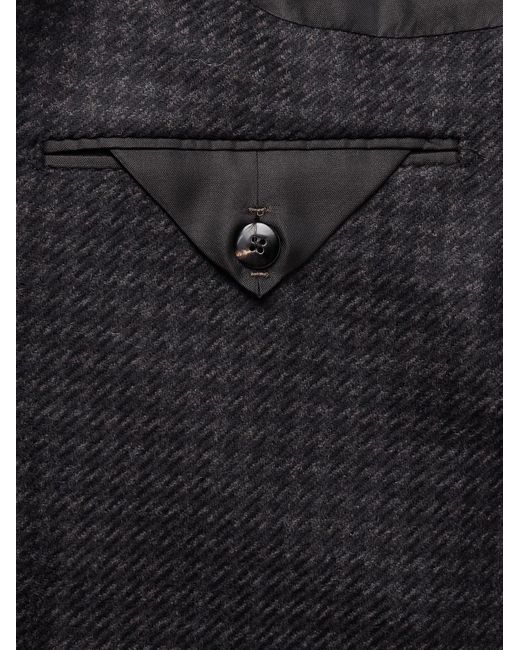 Tom Ford Black Houndstooth Wool Blazer for men