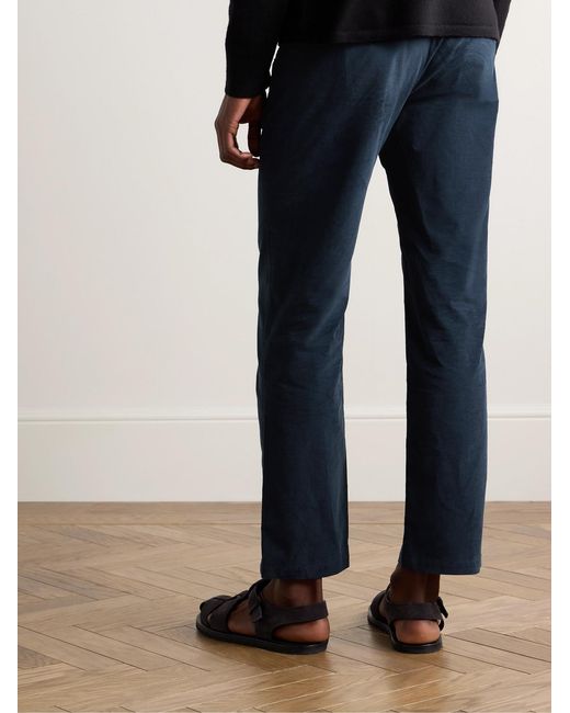 Gabriela Hearst Blue Rhys Straight-Leg Cotton-Corduroy Trousers for men