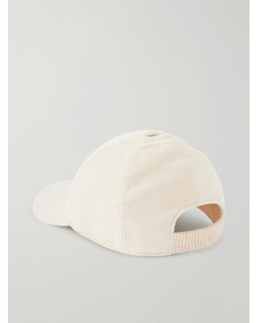James Purdey & Sons Natural Logo-embroidered Cotton-corduroy Baseball Cap for men