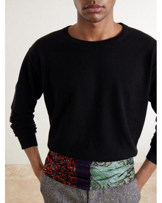 Dries Van Noten Blue Cashmere Sweater for men