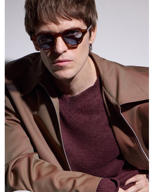 Cutler & Gross Brown Gr06 Round-frame Tortoiseshell Acetate Sunglasses for men
