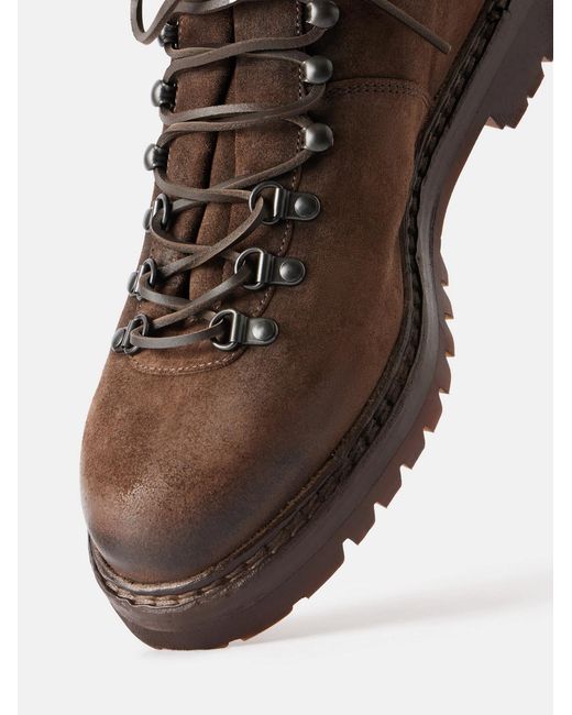 Officine Creative Brown Artik 001 Suede Lace-Up Boots for men