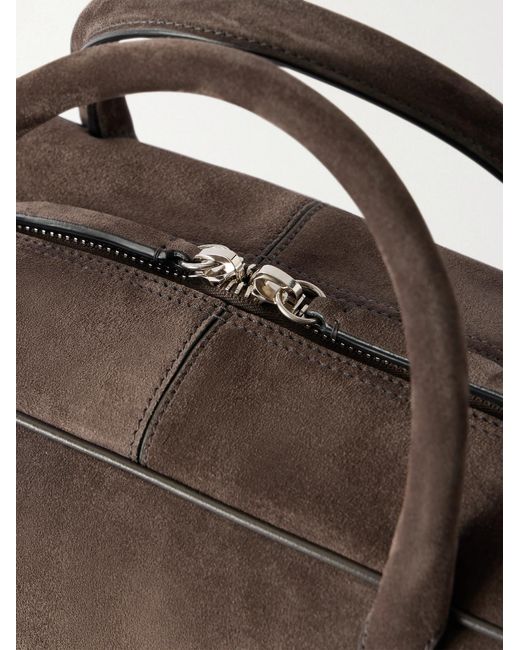 Metier Brown Closer Suede Weekend Bag for men