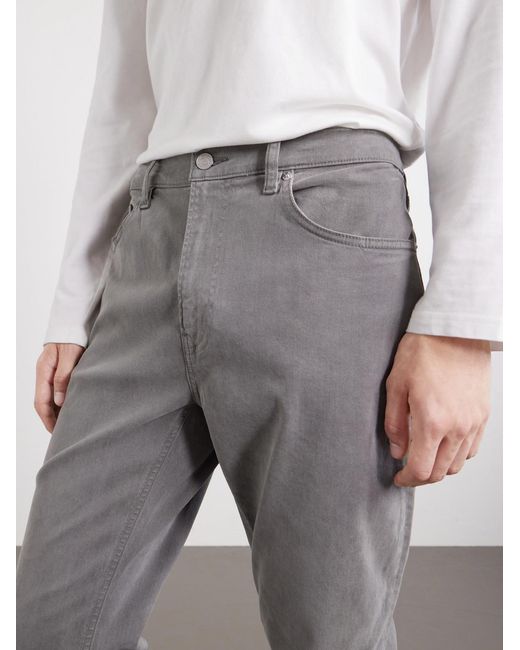 FRAME Gray Modern Straight Lyocell-Blend Jeans for men