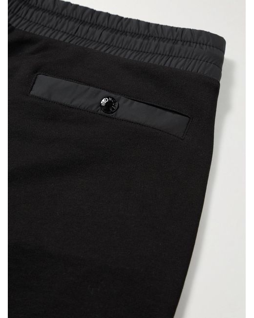Moncler Black Straight-Leg Striped Cotton-Jersey Sweatpants for men