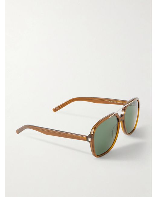 Saint Laurent Green Square-frame Acetate Sunglasses for men