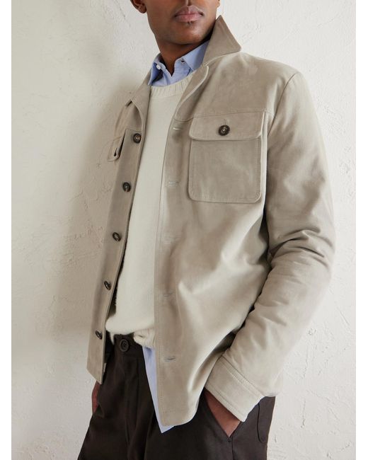Eleventy Natural Suede Jacket for men