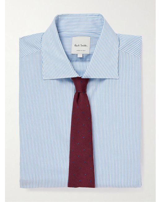 Camicia slim-fit in cotone a righe di Paul Smith in Blue da Uomo