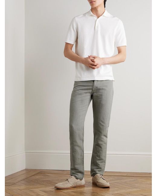 Sid Mashburn Gray Straight-Leg Hemp And Cotton-Blend Canvas Trousers for men