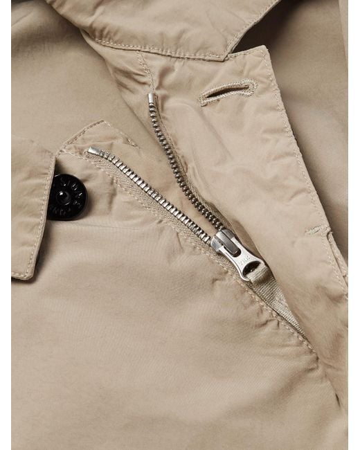 Stone Island Natural Logo-Appliquéd Garment-Dyed Shell Jacket for men
