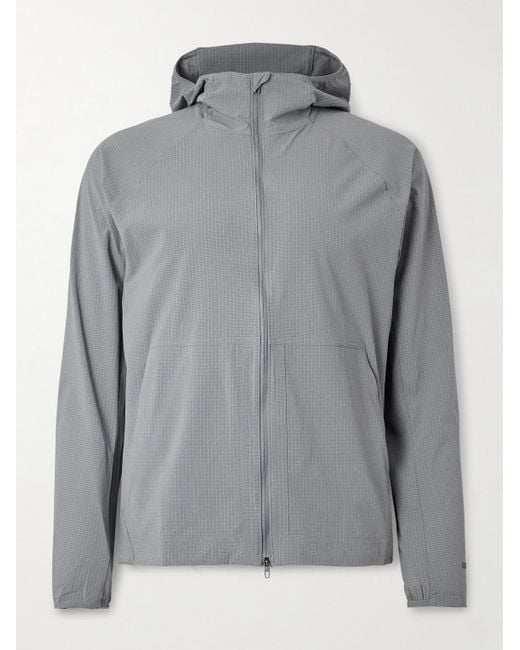 lululemon athletica Gray Pace Breaker Stretch Recycled-Ripstop Hooded Jacket for men