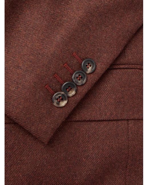 Gabriela Hearst Brown Irving Wool And Cashmere-Blend Flannel Suit Jacket for men