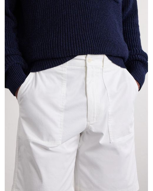 Ralph Lauren White Straight-Leg Stretch-Cotton Twill Shorts for men