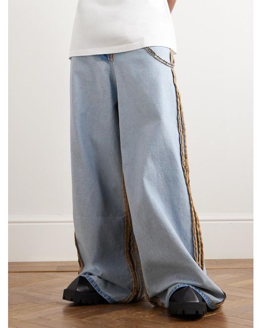 Vetements Blue Inside-out Wide-leg Jeans for men