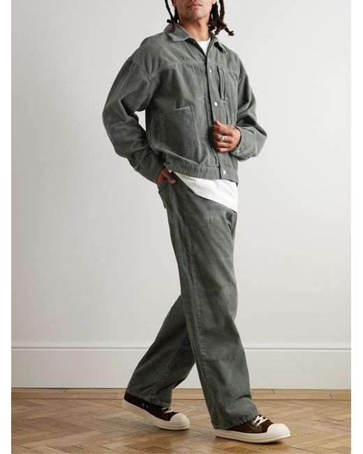 Neighborhood Gray Savage Cotton-Corduroy Trucker Jacket for men