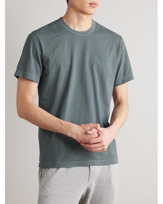 James Perse Blue Cotton-Jersey T-Shirt for men
