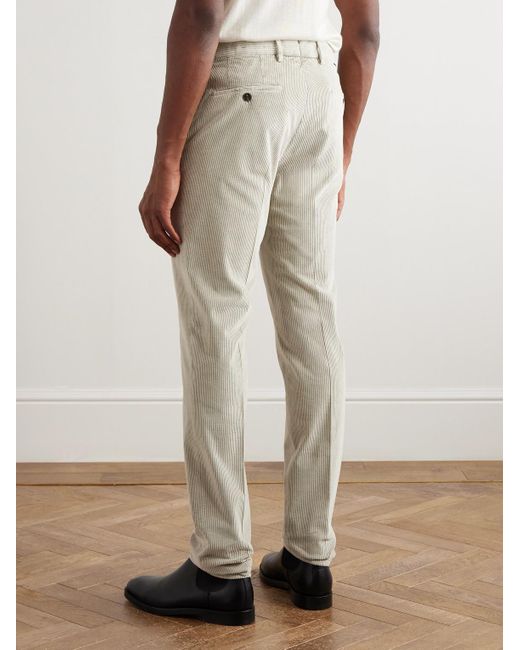 Slowear Natural Incotex Straight-Leg Cotton-Blend Corduroy Trousers for men