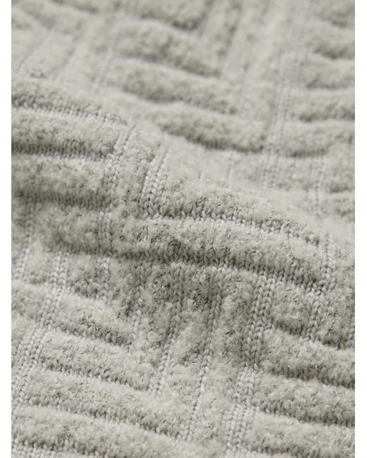 Fear Of God Oversized-Rollkragenpullover aus Jacquard-Strick aus einer Schurwollmischung in Gray für Herren